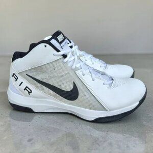 "Nike Air Overplay IX" White Black Basketball Shoes 9.5 Sneakers